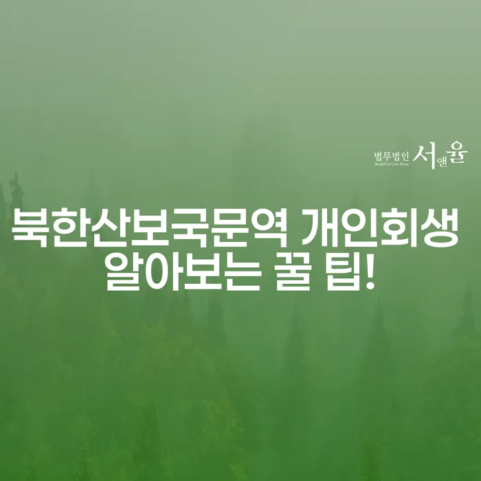 북한산보국문역 개인회생 알아보는 꿀 팁!