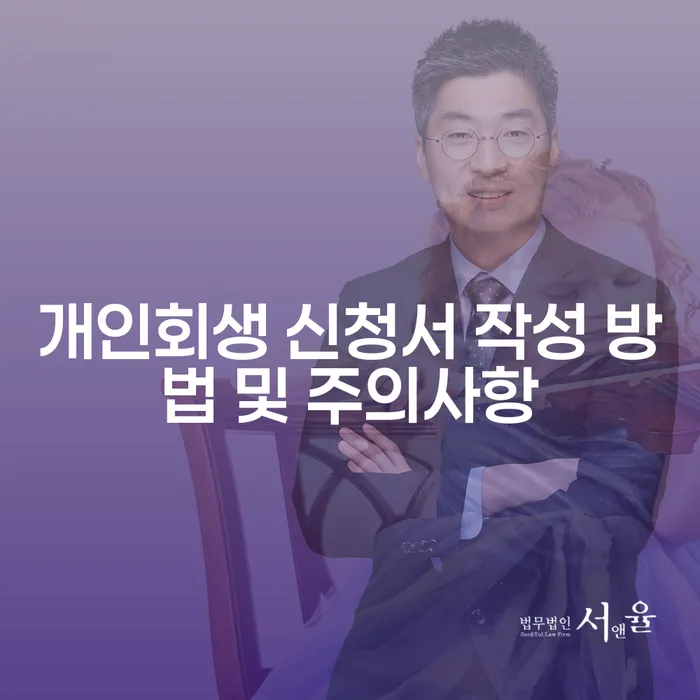 개인회생 신청서 작성 방법 및 주의사항, 어떻게 해야 할까요?