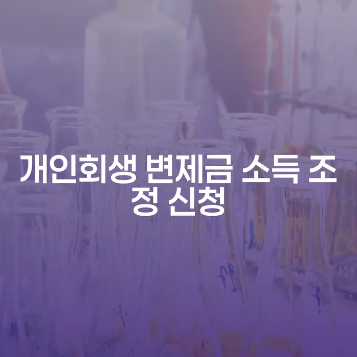 개인회생 변제금 소득 조정 신청, 어떻게 준비해야 할까요?