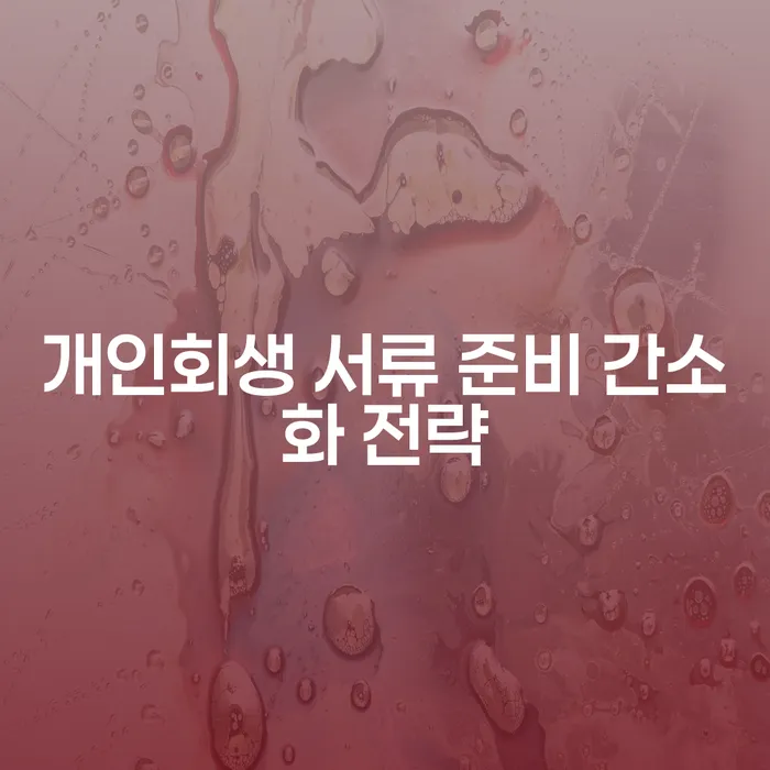 개인회생 서류 준비 간소화 전략: 어떻게 더 쉽게 준비할 수 있을까?